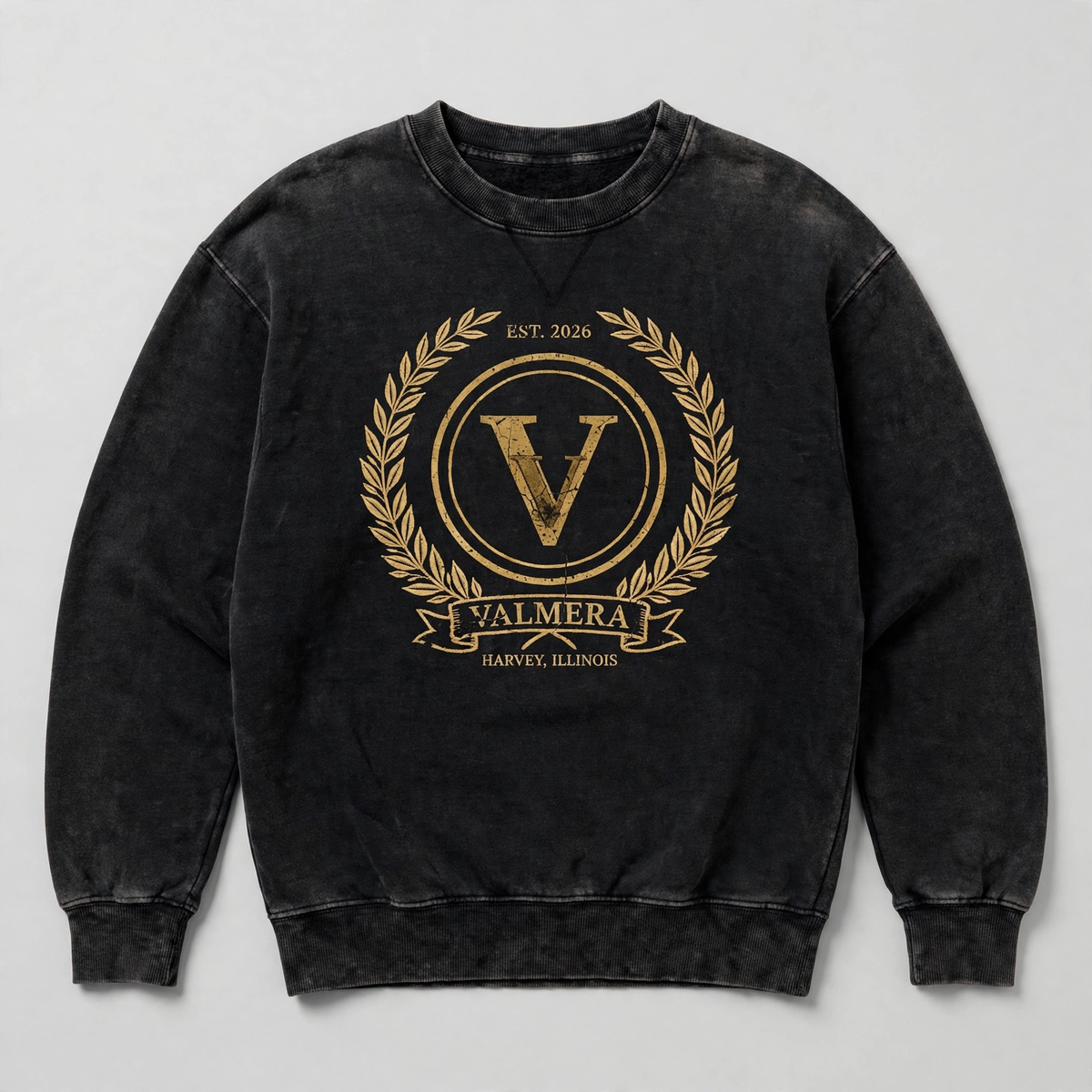 VALMERA Vintage Crest Crewneck